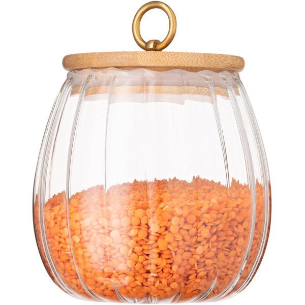 Банка для зберігання ARDESTO Fresh Vintage, 750мл, скло, бамбук, прозорий