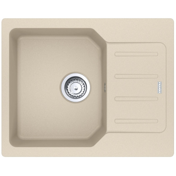 Мийка кухонна Franke City, фраграніт, прямокутник, з крилом, 620х500х190мм, чаша - 1, врізна, оборотна, UCG 611-62, бежевий