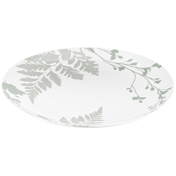 Тарілка десертна ARDESTO Capri, 19.2см, порцеляна, біло-зелений