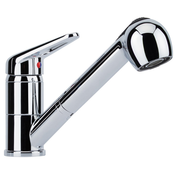 Змішувач для кухні Franke Novara Plus, довж.виливу - 195мм, витяжний, 1важіль, хром