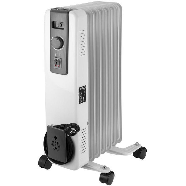 Обігрівач оливний Neo Tools, 20м2, 1500Вт, мех. упр-ння, 7 секцій, білий