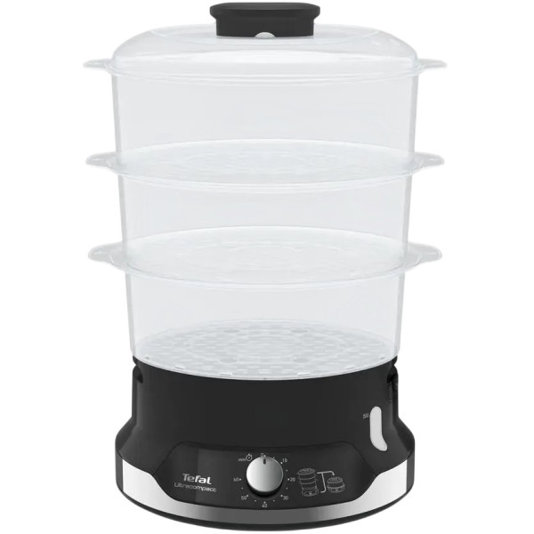 Пароварка Tefal Ultracompact, 800Вт, об'єм-9л, резервуар для води -1л, механічне керув., пластик, чорний