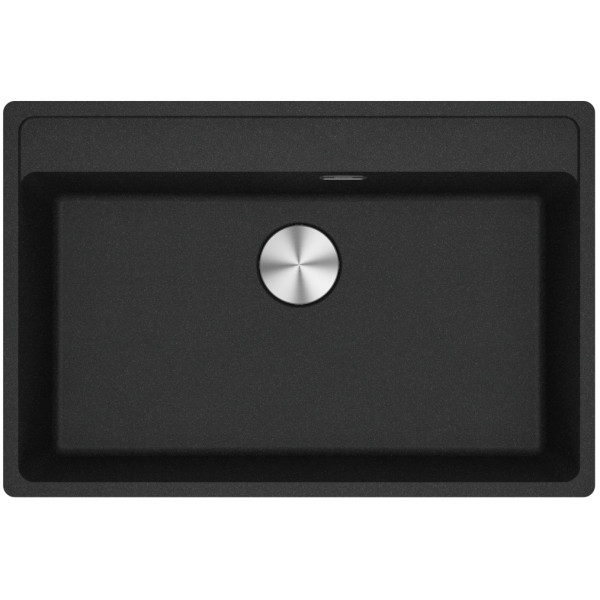Мийка кухонна Franke Maris, фраграніт, прямокутник, без крила, 760х510х200мм, чаша - 1, врізна, MRG 610-72 TL, онікс