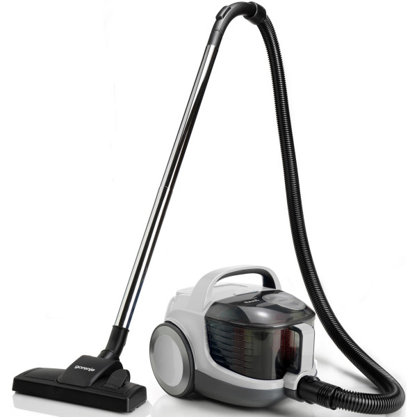 Пилосос Gorenje контейнерний, 800Вт, конт пил -2.2л, HEPA, телескоп трубка, білий