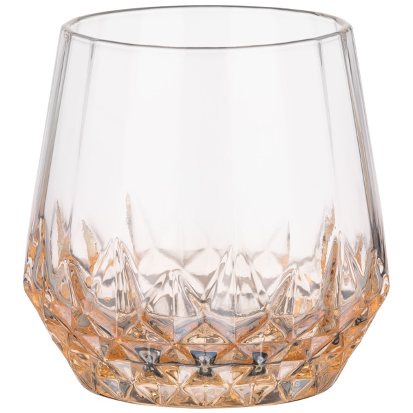 Набір склянок низьких ARDESTO Black Mars Favola 370мл, 2шт, скло, прозоро-золотистий