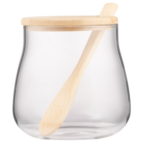 Банка для зберігання ARDESTO Midori Sugar 500мл, скло, бамбук, прозорий
