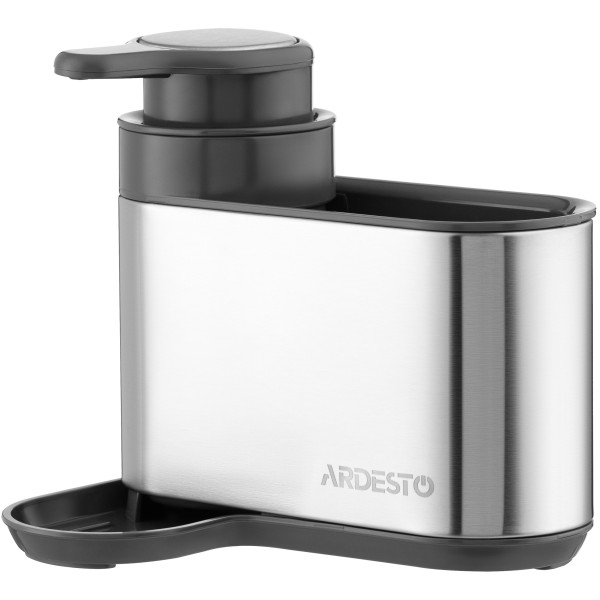 Органайзер для миючих засобів ARDESTO Minimalism, 8х12.7х16см, пластик, нержавіюча сталь, сірий