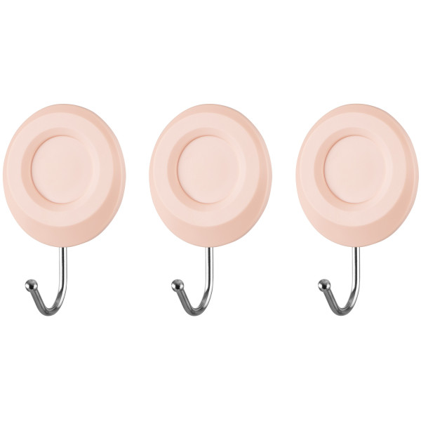 Набір гачків самоклеючих ARDESTO Круг 3шт, пластик, бежевий