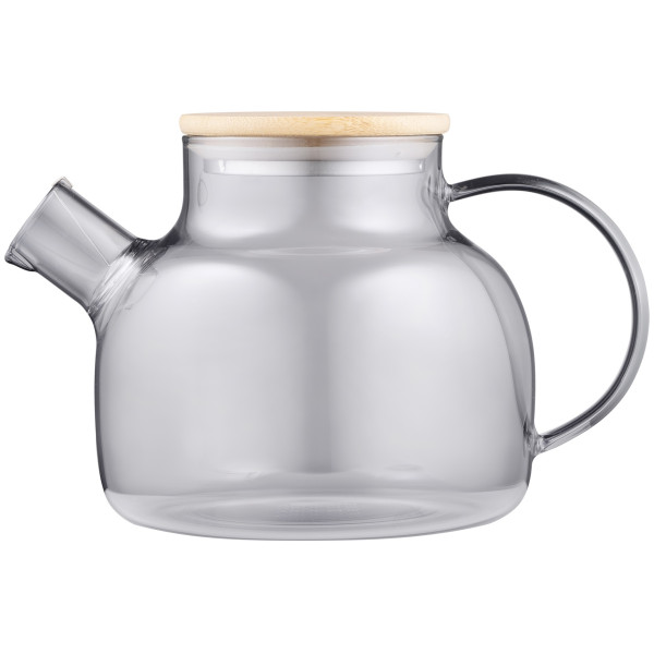 Заварник ARDESTO Graphite 1000мл, боросилікатне скло, бамбук, cірий