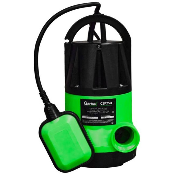 Насос дренажний Gartner CSP250, 250Вт, 5500л/год, висота 7м, 3.25кг