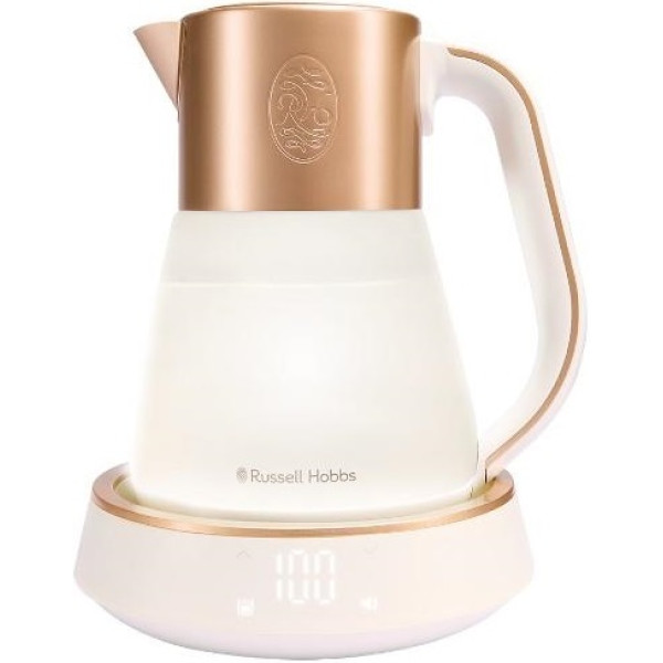 Електрочайник Russell Hobbs Calm, 1.7л, скло, біло-мідний
