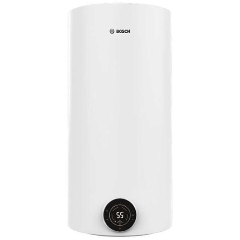 Водонагрівач електр. BOSCH круглий Tronic 4000T, 100л, 2кВт, сухий тен, вертикальний монтаж, електр. кер-ння, B, білий