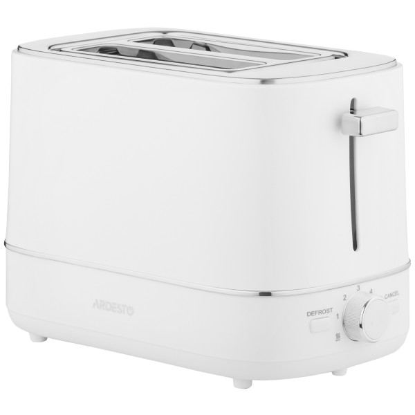 Тостер ARDESTO Timeless Elegance, 800Вт, пластик, 2 слоти, білий