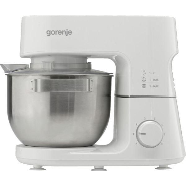 Кухонна машина Gorenje 800Вт, чаша-метал, корпус-метал, насадок-3, білий
