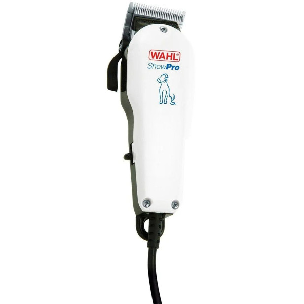 Машинка для стрижки тварин WAHL Show Pro, від мережі, вібраційний мотор, насадок-4, кейс,ножиці, гребінець в компл, сталь, білий