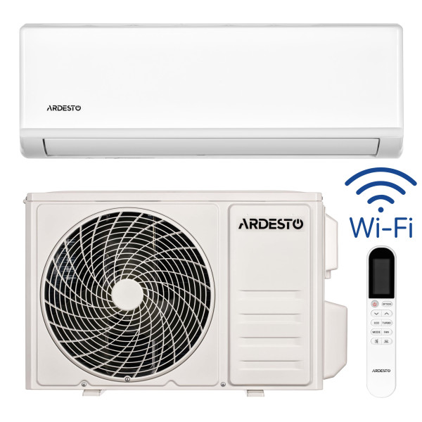 Кондиціонер ARDESTO CoolSmart 55м2 інвертор 18000BTU 5.1кВт A/A -15°С Wi-Fi R32 білий