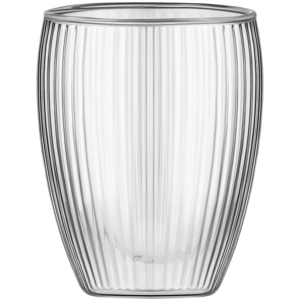 Набір чашок з подвійними стінками ARDESTO 350мл, 2шт, боросилікатне скло, прозорий