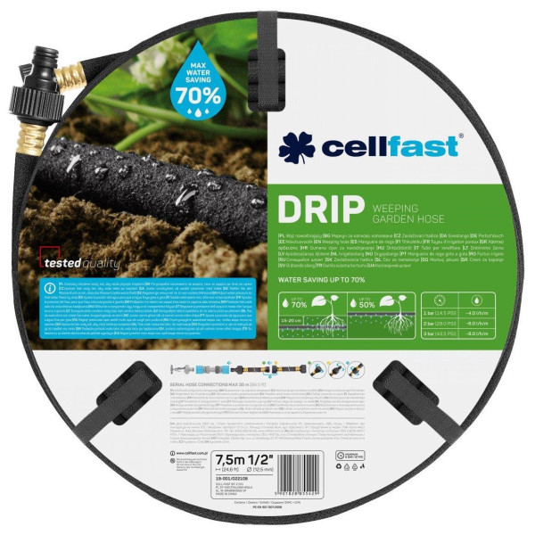 Шланг садовий Cellfast DRIP для крапельного поливу 1/2' 15м