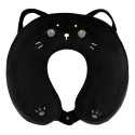 Подушка для шиї ARDESTO Travel Black Cat 30х30см, поліуретанова піна, чорний