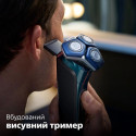 Бритва електр. Philips роторна Series 7000, 9Вт, бритв.головок-3, Li-Ion, сух.+волог., тример, чохол, Bt., сіро-синій