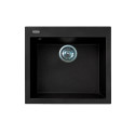 Мийка кухонна Adamant Univer, штучний камінь, квадрат, без крила, 560х500х200мм, чаша - 1, врізна, чорний