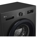 Пральна машина LG фронтальна, 6.5кг, 1200, В, 44см, дисплей, пара, інвертор, чорний