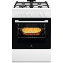 Плита Electrolux газова, 59л, 60x60см, чавун, білий
