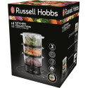 Пароварка Russell Hobbs Kitchen Collection 400Вт, чаша-2.3/3.3л, резервуар для води -0.5л, механічне керування, 3 яруси, пластик, чорний
