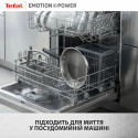 Сковорода Tefal Emotion+ Power, 28см, з кришкою, нержавіюча сталь, серцевина-алюміній, хромована сталь, бакеліт, скло