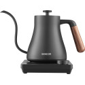 Електрочайник Sencor 0.6л, 5 темп.реж, підтримка температури, мех. управління, нержавіюча сталь, чорний