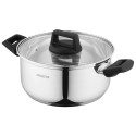 Каструля зі скляною кришкою ARDESTO Gemini Piemonte, 3.8л, нержавіюча сталь, бакеліт