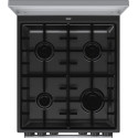 Плита Gorenje комбінована, 70л, 50x60см, метал. кришка, дисплей, IconLed, емальовані реш, титан