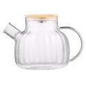 Заварник ARDESTO Iceberg 1000мл, боросилікатне скло, бамбук, прозорий