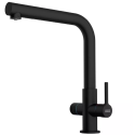Змішувач для кухні Franke Lina L Clear Water 2.0, довж.виливу - 254 мм, поворотний, 1 важіль , чорний матовий