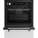 Плита Beko комбінована, 60л, 50x60см, дисплей, конвекція, чавун, білий