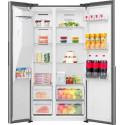 Холодильник SBS Gorenje, 179х62х91см, 2 двері, 347(181)л, А+, NF+, Інв., Зона св-ті, диспенсер, Внутр. Диспл, нерж