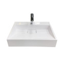 Раковина, умивальник Adamant VISION, штучний камінь, прямокут., з отвором для змішувача, без переливу, 500х380х110мм, накладний, білий
