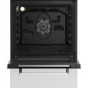 Плита Beko комбінована, 60л, 50x60см, дисплей, конвекція, чавун, білий