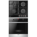 Комплект Hansa (духовка електрична + поверхня газова на склі), чорний