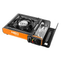 Плитка газова портативна Neo Tools, 2.1кВт, п’єзорозпал, 150г/год, кейс