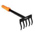Граблі садові Neo Tools, ширина 8.5см, 5 зубців 25см, система NEO Click 0.12кг