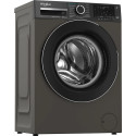 Пральна машина Whirlpool фронтальна, 8кг, 1400, А, 44.4см, дисплей, пара, інвертор, люк чорний, сірий