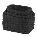 Набір кошиків плетених для зберігання ARDESTO Prestigio (3.3/2.2/1.4л), 3 предмети, паперовий шпагат, чорний