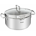 Каструля Tefal DUETTO+, 5л, з кришкою, нержавіюча сталь, скло