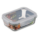Контейнер для зберігання харчових продуктів ARDESTO Gemini 0.66л, боросилікатне скло, пластик, прямокутний, прозорий