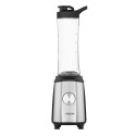 Блендер для смузі ARDESTO SBG-F350, 350Вт,2в1, пляшка -600мл, пляшка -300 мл, кавомолка , чорно-сріблястий