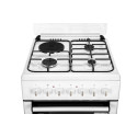 Плита ARDESTO комбі 3 газ + 1 електро, 64л, 60x60см, підсвічування, форсунки LPG (підключення газового балона), знімні направляючі, білий