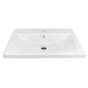 Раковина, умивальник Adamant CERS, штучний камінь, прямокут., з отвором для змішувача, з отвором для переливу, 695x450x158мм, накладний, білий