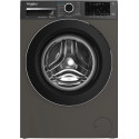 Пральна машина Whirlpool фронтальна, 8кг, 1400, А, 44.4см, дисплей, пара, інвертор, люк чорний, сірий