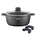 Каструля зі скляною кришкою ARDESTO Gemini Anzio, 5л, алюміній, чорний